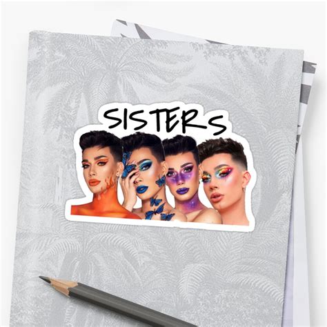James Charles Sisters Sticker By Aimeetregunno Redbubble