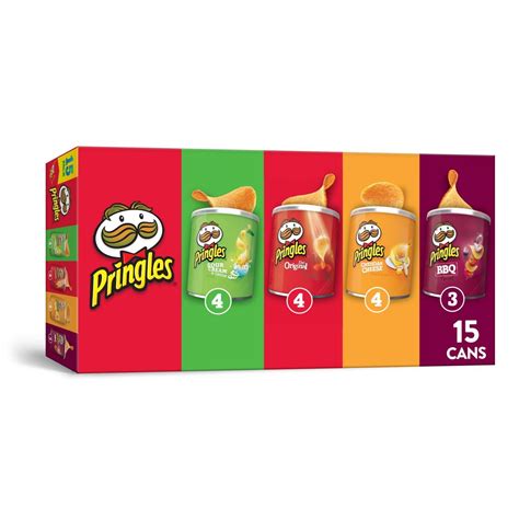 Pringles Potato Crisps Chips Flavored Variety Pack 206 Oz 15 Ct