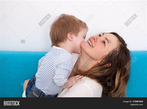 Mother Kissing Son Image Photo Free Trial Bigstock
