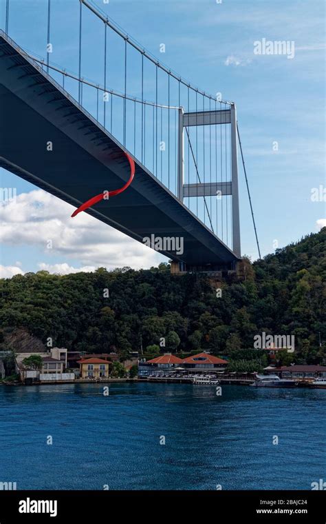 Buildings Beneath The Fatih Sultan Mehmet Suspension Bridge Crossing