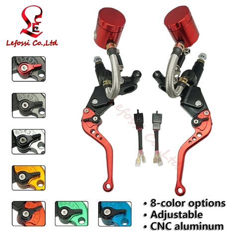 7 8 22mm Motorcycle Hydraulic Brake Clutch Master Cylinder RED CNC For