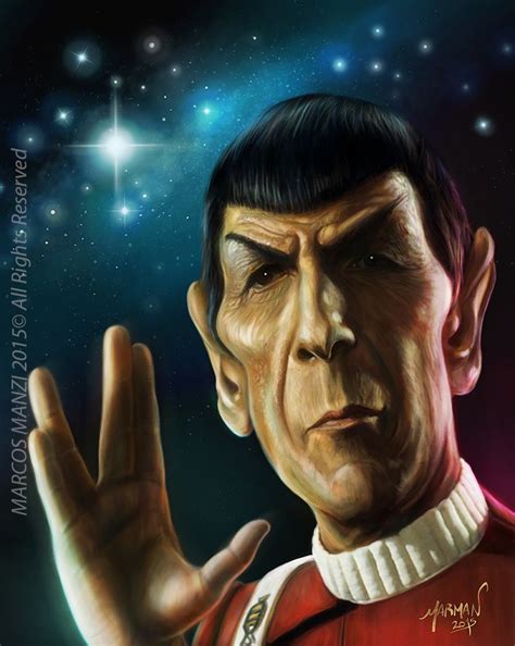 Caricatura De Spock Leonard Nimoy Spock Caricature Star Trek