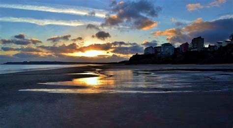 Sunset In Tenby Tenby Sunset Castle Beach