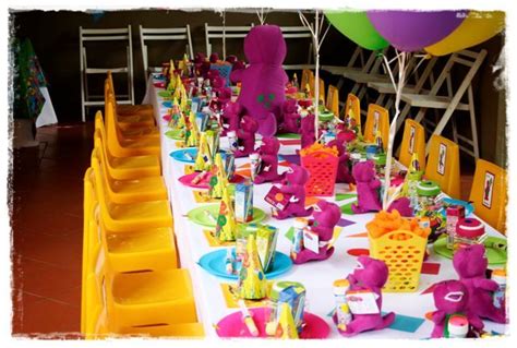 Barney Birthday Pictures Barney Theme Party House Of Creative