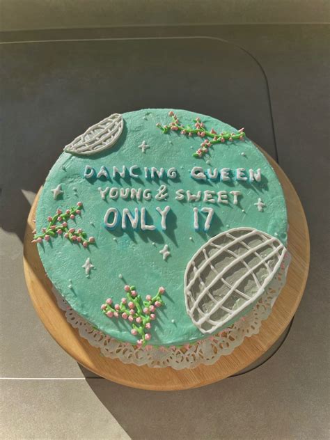 Cake Blue Dancing Queen Buttercream 17th Birthday Party Ideas Funny