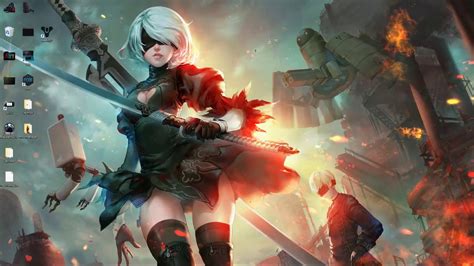Wallpaper Engine Nier Automata 2b And 9s 4k Animated Free Download