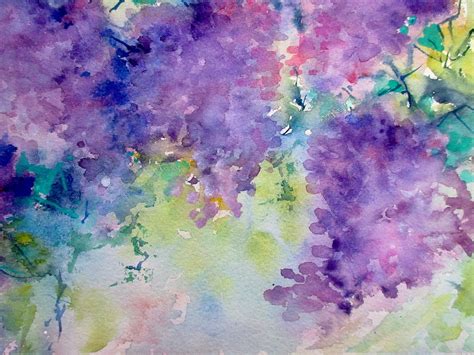 Lilac Watercolor Painting Original Watercolor Lilac Painting Etsy