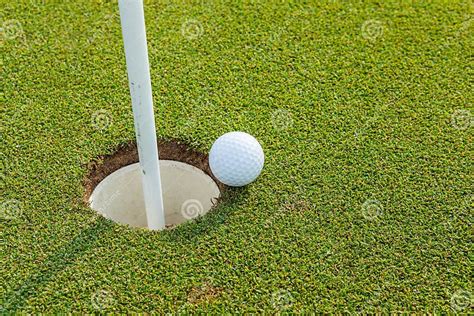 Golf Ball Near The Hole Stock Photo Image Of Detail 31727674