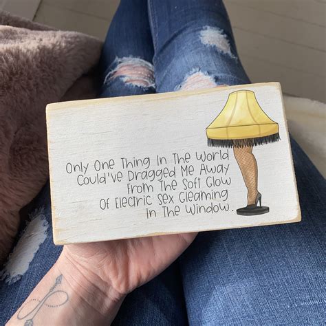 A Christmas Story Leg Lamp Quote Funny Sign Mini Wood Etsy
