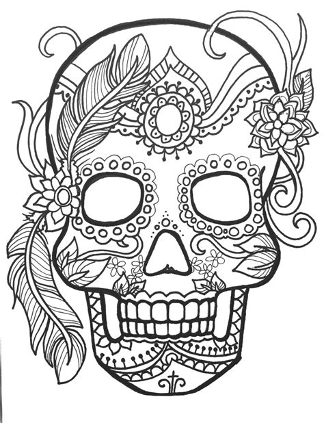 Skull Mandala Coloring Pages At Free Printable