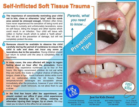 Dental Tips Advice And News Numb Mouth Self Inflicted Soft Tissue Trauma