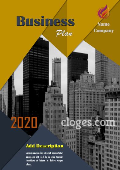 Editable Gold Business Plan Cover Page Template