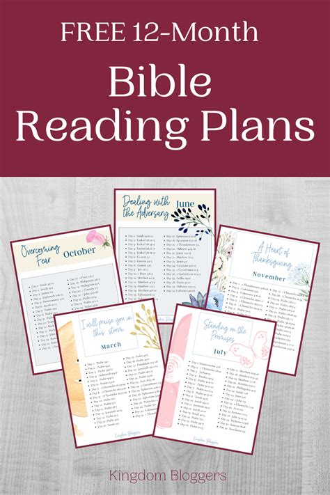 Monthly Bible Reading Plans Artofit