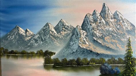Time Lapse Mountain Lake Oil Painting Youtube