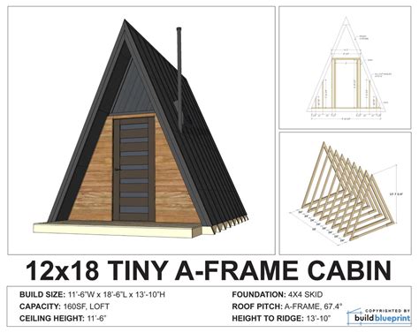 Tiny A Frame Cabin Diy Plans 12 X 18 Tiny Home Etsy Australia