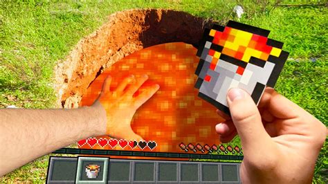 Minecraft In Real Life Realistic Lava Lake Realistic Texture Pack