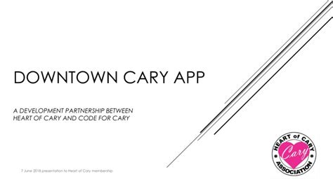 Ppt Downtown Cary App A Development Partnership Between Heart Of Cary