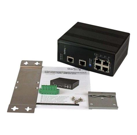 6 Port Unmanaged Industrial Gigabit Ethernet Switch With 4