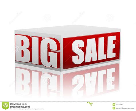 Big sale in red white cube stock illustration. Illustration of internet - 29323196