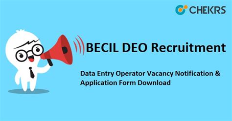 Use manufacturer source data in csv, xlsx, and pdf format and enter to xml for salesforce commerce cloud upload and import. BECIL DEO Recruitment 2018 - Data Entry Operator Vacancy ...