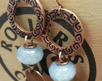 Items Similar To Stonewashed Antiqued Copper Gemstone And Sterling