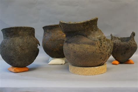 Four Of The Seven Recently Acquired Aboriginal Pottery Vessels Found In