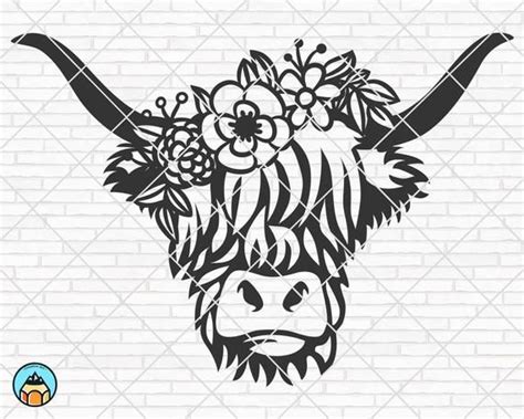 Cow Tattoo Flower On Head Cow Drawing Cow Png Stencils Cow Head Cute Cows Heifer