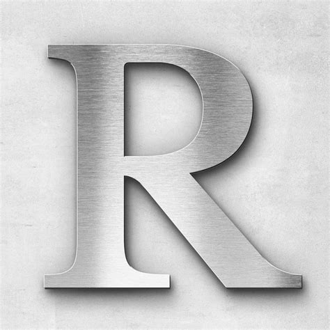 Metal Letter R Uppercase Serif Series
