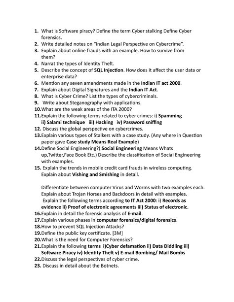 Cyber Security Imp Questions - What is Software piracy? Define the term