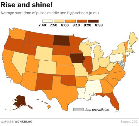 Average Start Time Of Public Middle And High Schools Am Rmapfans