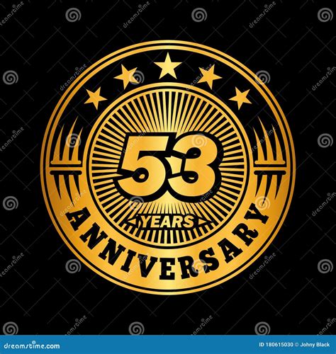 53 Years Anniversary Celebration 53rd Anniversary Logo Design 53years