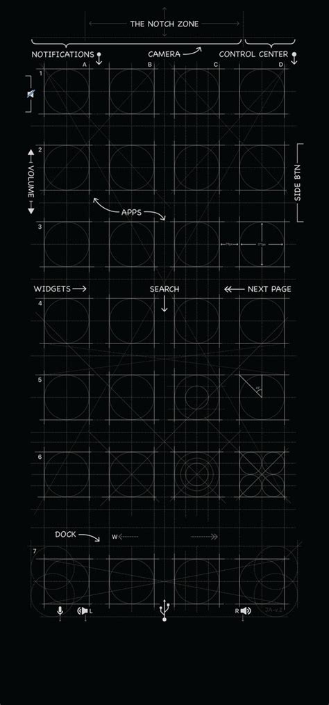 Iphone X Blueprint Wallpaper In Black By Mrdude42 On
