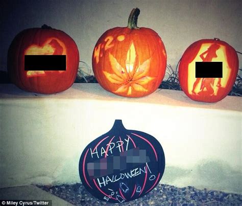 Miley Cyrus Carves X Rated Pumpkins Referencing Sex And Drugs Ahead Of Spooky Holiday Daily