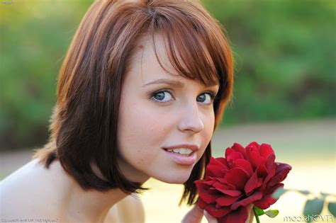 Wallpaper Face Women Outdoors Redhead Model Flowers Blue Eyes