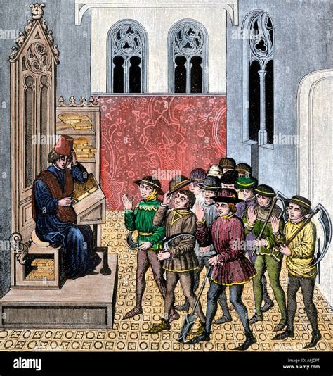 Peasants Receiving Orders From Their Lord Before Going To Work 1400s