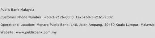 Simply enter a malaysia number in the correct international format, reverse lookup: Public Bank Malaysia Customer Service Phone Number ...