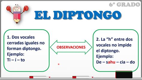 Ortografia 6° Video Diptongo Youtube