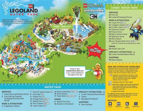 Legoland Water Park Map Large Map With Theme Parks California Map