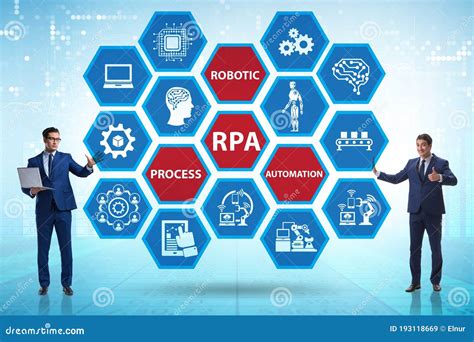 Concept Of Rpa Robotic Process Automation Stock Image Image Of