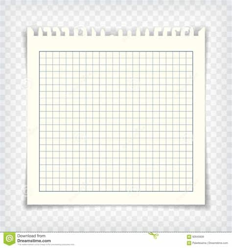 Fogli di carta a colori su corda con immagini. Pagina A Quadretti In Bianco Del Taccuino Con Il Bordo ...