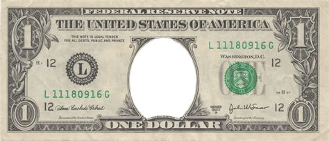 One Dollar Bill (PSD) | Official PSDs png image