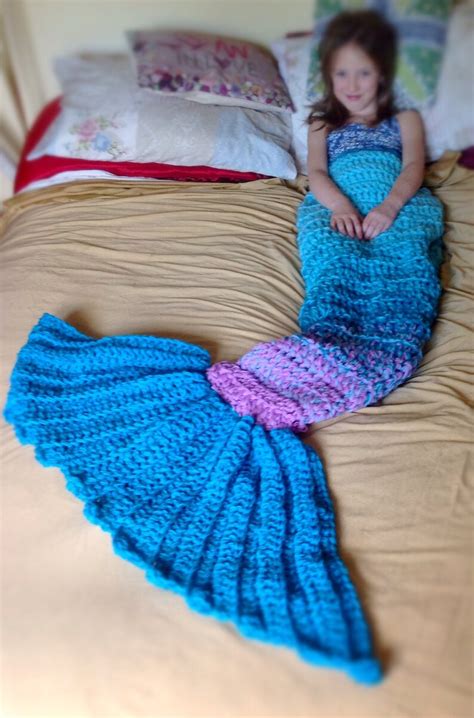 Crochet Mermaid Tail Blanket Chunky Cosy Snuggle Sack In Baby Etsy