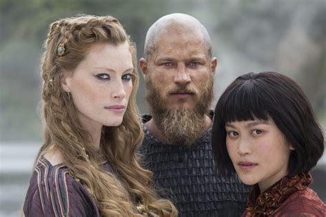 Vikings Season 4 Aslaug Ragnar Lothbrok And Yidu Official Picture