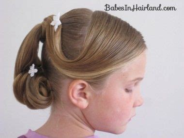 Bow bun · 2 of 13. Easter Updo | Little girl hairdos, Medium hair styles for ...