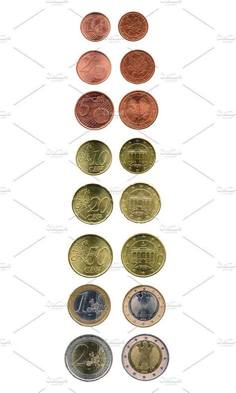 Euro Coins Isolated Euro Coins Coins Euro