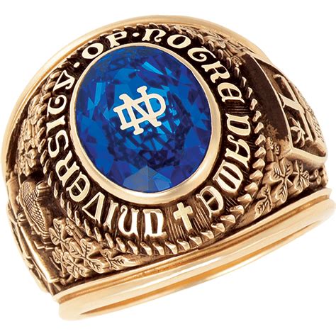 University Of Notre Dame Mens B355l Nd Old Style Pre 72 Ring