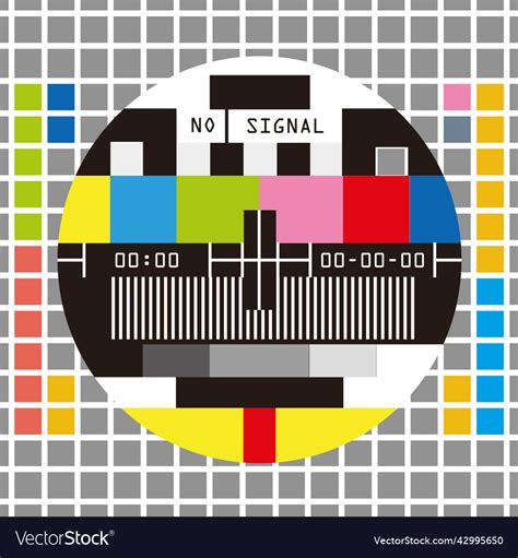 Television Test Of Stripes Signal Tv Pattern Vector Image