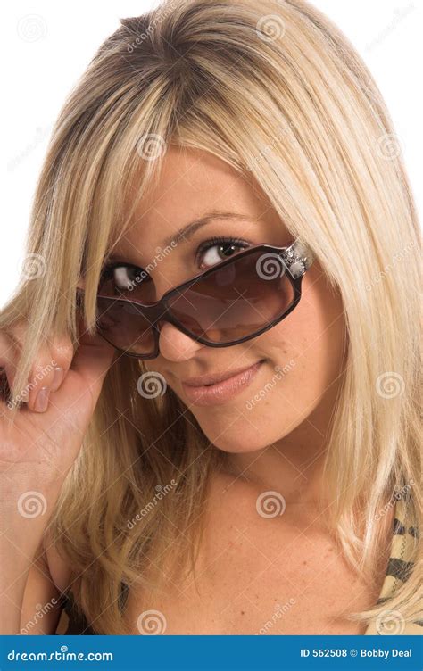 Blonde Sunglasses Stock Photo Image Of Beautiful Hair
