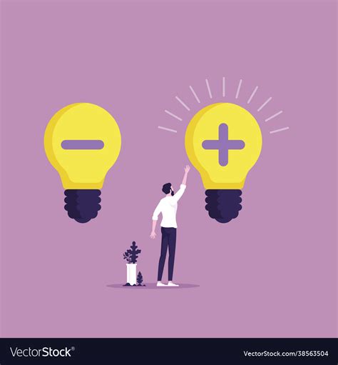 Positive And Negative Thinking Concept Royalty Free Vector