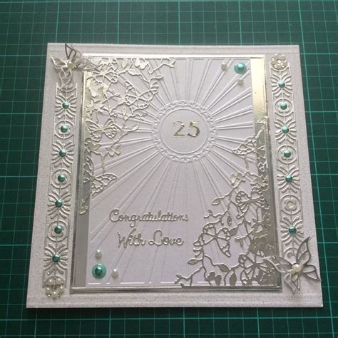 25th Wedding Anniversary Card Wedding Anniversary Cards Card Design